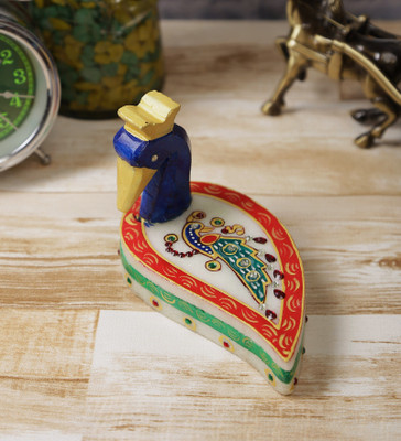

eCraftIndia Mayur Chopra with Peacock Decorative Showpiece - 7.62 cm(Stoneware, Multicolor)