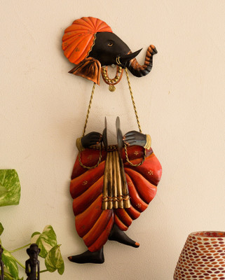 59% OFF on eCraftIndia Lord Ganesha playing Manjeera Wall Hanging Decorative Showpiece - 44 cm(Iron, Orange, Black) 59% OFF on eCraftIndia Lord Ganesha playing Manjeera Wall Hanging Decorative Showpiece - 44 cm(Iron, Orange, Black)