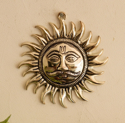 

eCraftIndia Decorative Wall Hanging of Sun Decorative Showpiece - 20.32 cm(Aluminium, Silver)