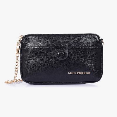 

Lino Perros Women Casual Black PU Sling Bag