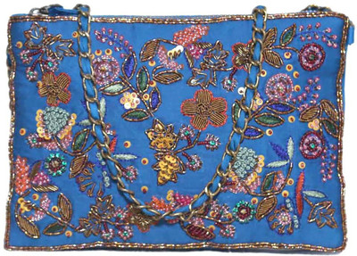 

DIWAAH Women Casual Blue Cotton Sling Bag
