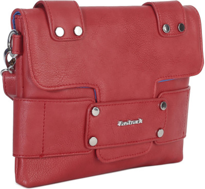 

Fastrack Women Casual Red PU Sling Bag