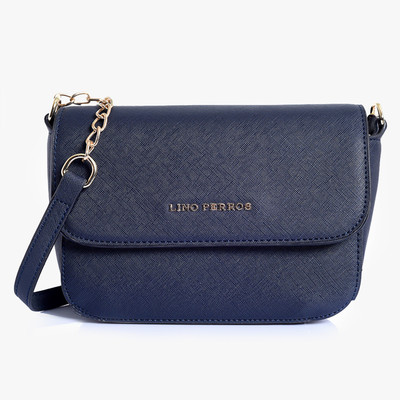 

Lino Perros Women Casual Blue Leatherette Sling Bag