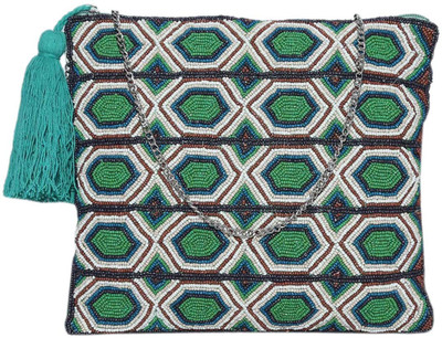 

DIWAAH Women Casual Green Cotton Sling Bag