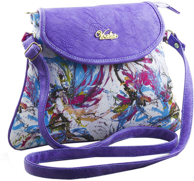 

Voaka Women Casual Purple PU Sling Bag