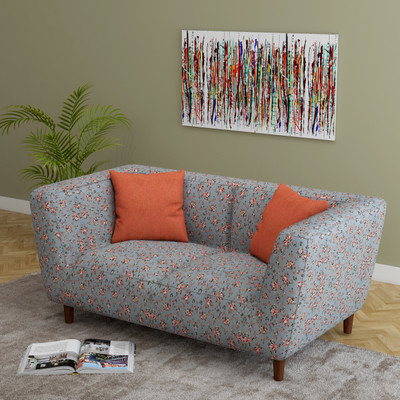 

Urban Ladder Janet Fabric 2 Seater Sofa(Finish Color - Vintage floral teal)