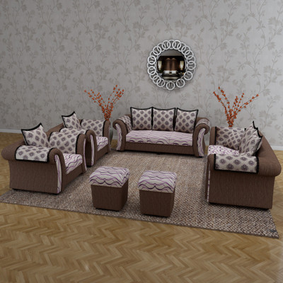 

Furnicity Leatherette 4 + 1 + 1 Beige Sofa Set