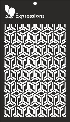 

expressions craft stamps Diamond EST6018 Hand made Design Stencil(Pack of 1, Art Stencil)