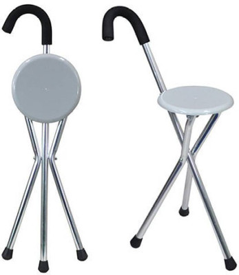 

TRM Walking Stick with Chair Rest Stool Walking Stick