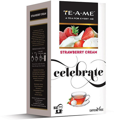

TE-A-ME Strawberry Cream Herbal Infusion Tea ,ICE TEA ,Tea Bags Strawberry Infusion Tea Bags(25 Bags, Box)