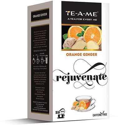 

TE-A-ME Herbal Ice Tea Orange, Ginger Infusion Tea Bags Box(25 Bags)