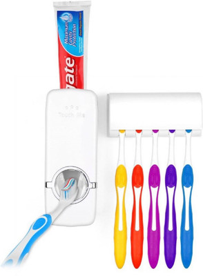 

Bruzone Plastic Toothbrush Holder(White, Wall Mount)