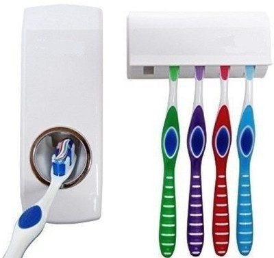 

Bruzone Plastic Toothbrush Holder(White, Wall Mount)
