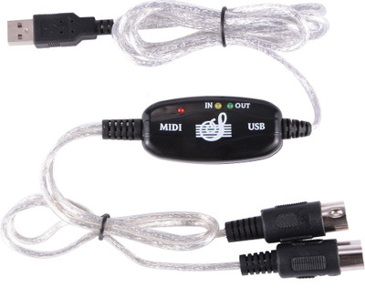 Oxyura USB MIDI Adapter PC to Musical Keyboard Adapter USB Adapter(Black) available at flipkart for Rs.699