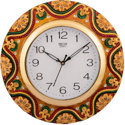 eCraftIndia Analog 30 cm X 30 cm Wall Clock(Multicolor, With Glass, Standard)