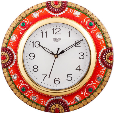 eCraftIndia Analog 30.4 cm X 30.4 cm Wall Clock(Multicolor, With Glass) eCraftIndia Analog 30.4 cm X 30.4 cm Wall Clock(Multicolor, With Glass)