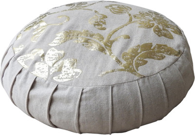 

Kanyoga Cotton Gold Printed Chambray Solid Zafu Yoga Meditation Cushion (13 H x 38 D cm)- Beige Yoga Blocks(Beige Pack of 1)