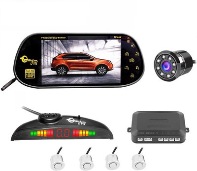

mytvs 7 inch TRV-39 Multimedia Bluetooth/Usb Screen + 4 White Car Parking Sensor + Nightvision Rear view Camera(1 Yr Warranty) for all Cars Combo