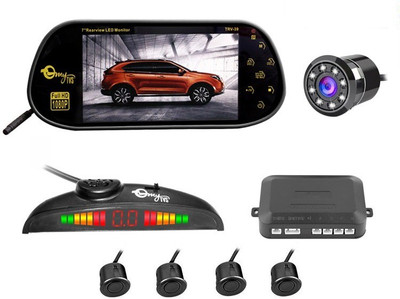 

mytvs 7 inch TRV-39 7inch Multimedia Bluetooth/Usb Screen + 4 Black Car Parking Sensor + Nightvision Rear view Camera for all Cars Combo