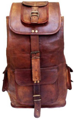 

iHandikart Handmade Leather Bag | Hand Bag | Shoulder Bag | Brown Bag | 16" x 12" x 4" 20 L Backpack(Brown)