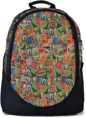 

The Souled Store. Vintage Stamps Backpack 30 L Backpack(Black)
