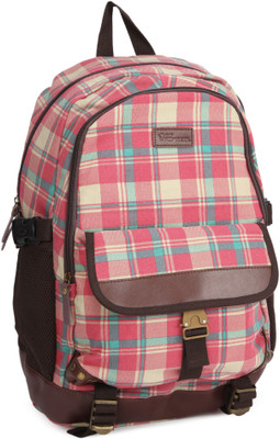 

The Vertical KRUGER 24 L Laptop Backpack(Beige, Green, Pink), Red