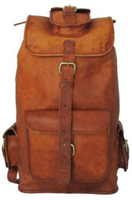 

iHandikart Handmade Leather Bag | Hand Bag | Shoulder Bag | Brown Bag | 16" x 12" x 12" 20 L Backpack(Brown)