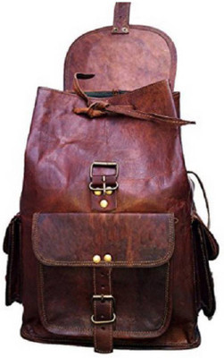 

iHandikart Handmade Leather Bag | Hand Bag | Shoulder Bag | Brown Bag | 16" x 12" x 4" 20 L Backpack(Brown)