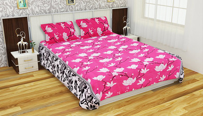 

MH DÉCOR 120 TC Polycotton Double King Floral Bedsheet(Pack of 1, Multicolor)