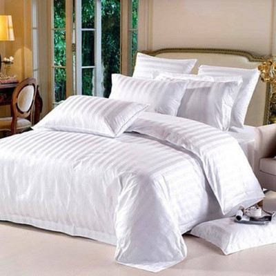 akr CREATION 200 TC Cotton Double Solid Flat Bedsheet(Pack of 1, White)