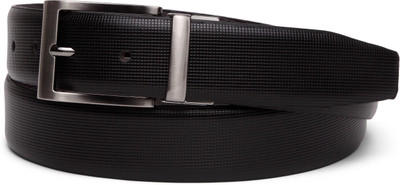 

U+N Men & Women Formal Multicolor Genuine Leather Reversible Belt, Black and brown