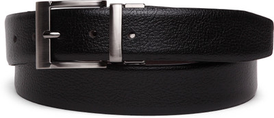 

U+N Men & Women Formal Multicolor Genuine Leather Reversible Belt, Black and brown