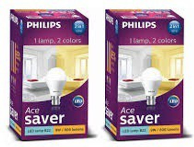 Philips 7 W Standard B22 LED Bulb(White, Pack of 2)