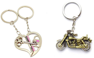 

MGP Fashion Attractive,God,couple,love,cartton,locking,Trendy Love Girl Boy Family Gift Metal Key Chain Combo No.401 Key Chain(Multicolor)