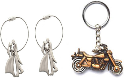 

MGP Fashion Love couple romentic gift girl boy family Trendy Gift Metallic Key Chain Combo No.515 Key Chain(Multicolor)