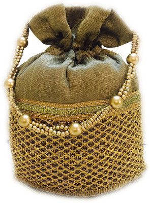 

CRAFTBAZAAR Party Khaki Clutch