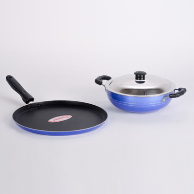 

Sumeet Nonstick Carnival-3 Cookware Set(Aluminium, 3 - Piece), Blue