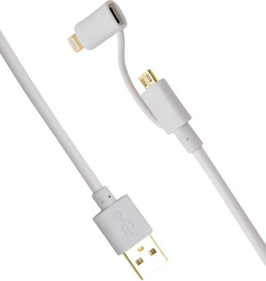 

Tech Gear 2 IN 1 USB cable to micro Charger USB Cable(White)