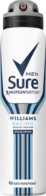 

sure menwilliam racing special edition 48H anti perspirant Deodorant Spray - For Men(250 ml)