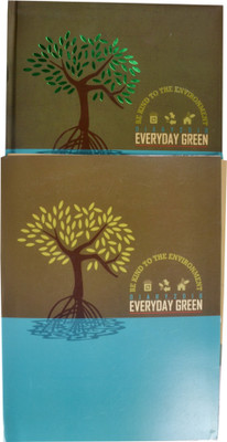 

WRITEAWAY Book-size Diary(2018 DIARY- N/S I DATE (2COL.) (MONTH-CUT) WITH BOX- EVERYDAY GREEN, Multicolor, Pack of 5)