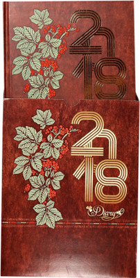 

WRITEAWAY Book-size Diary(2018 DAIRY- N/S I DATE (2COL.) "PREMIUM"- WITH BOX & EDGE GILDED PRODUCT NO. 31, Multicolor)