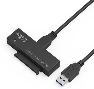 QuantumZERO QZ-AD01 USB 3.1 to SATA Adapter for 2.5 inch/3.5 inch Hard Drive Disk HDD and SSD(Black)