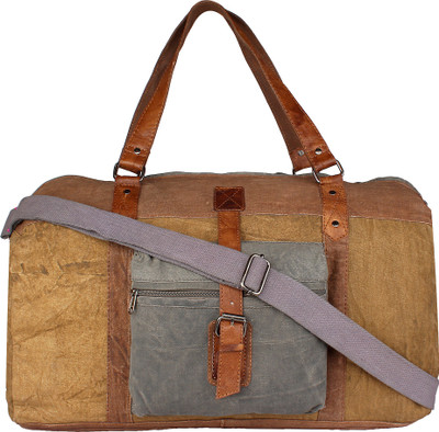 

Mona B Canvas Up-Cycled Sebastian Duffel Bag Duffel Strolley Bag(Multicolor)