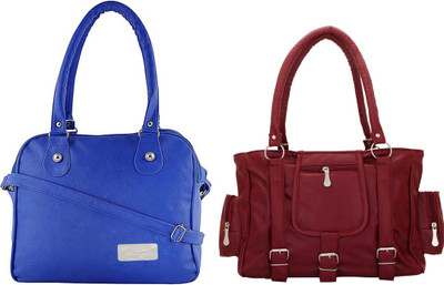 

Vera Stayle Hand-held Bag(Blue, Maroon)