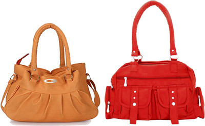 

Vera Stayle Hand-held Bag(Yellow, Red), Red;yellow