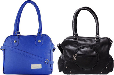 

Vera Stayle Hand-held Bag(Blue, Black), Black;blue