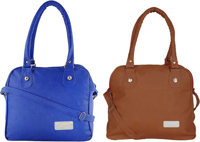 

Vera Stayle Hand-held Bag(Blue, Brown)
