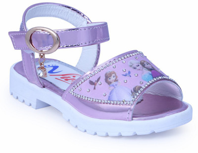 

N Five Girls Velcro Strappy Sandals(Pink, Multicolor
