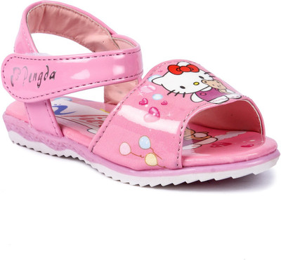 

N Five Boys & Girls Velcro Strappy Sandals(Pink