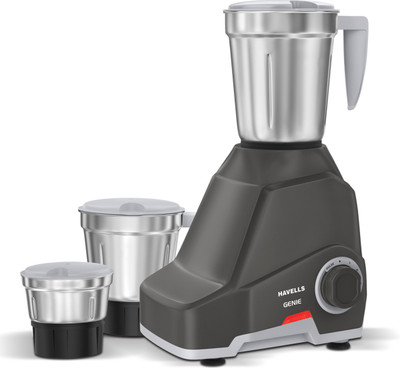 

Havells Genie 500 W Mixer Grinder(Grey, 3 Jars)